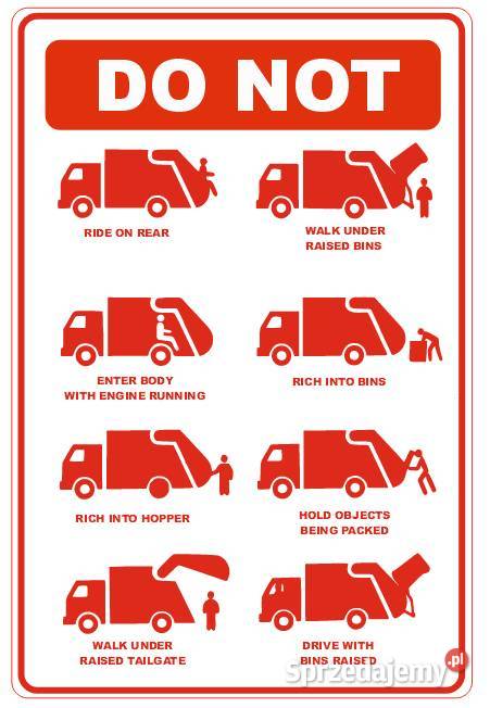 Zestaw naklejek na śmieciarkę Kamionna