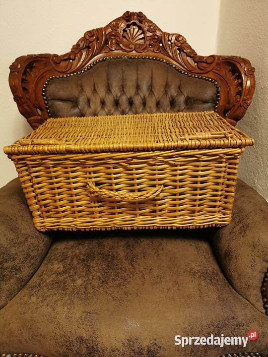 Kosz skrzynka Ratan wiklina ładny stylowy Łódź sprzedam