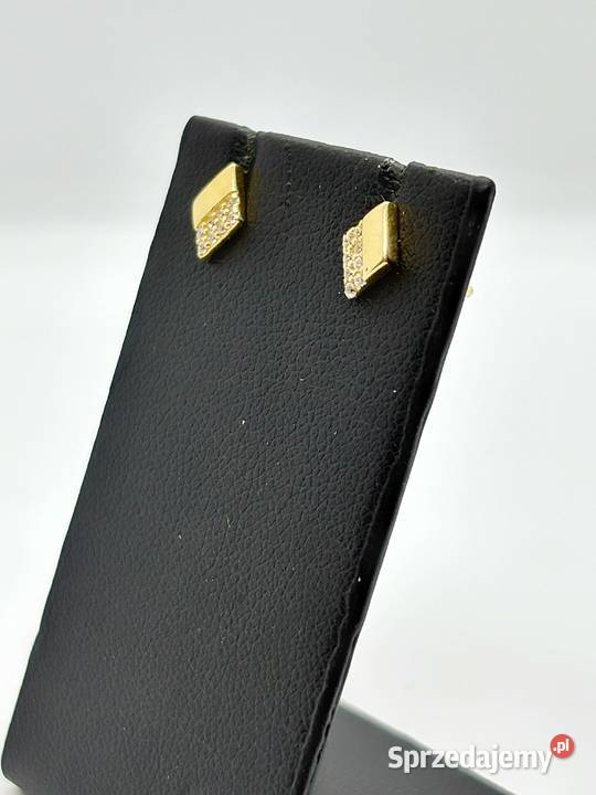 Nowe złote kolczyki pr 585 092g Sztyft Elbląg