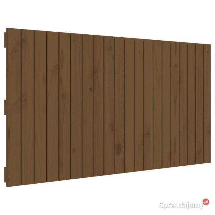 Wezgłowie łóżka miodowy brąz 1275x3x60 drewno Warszawa