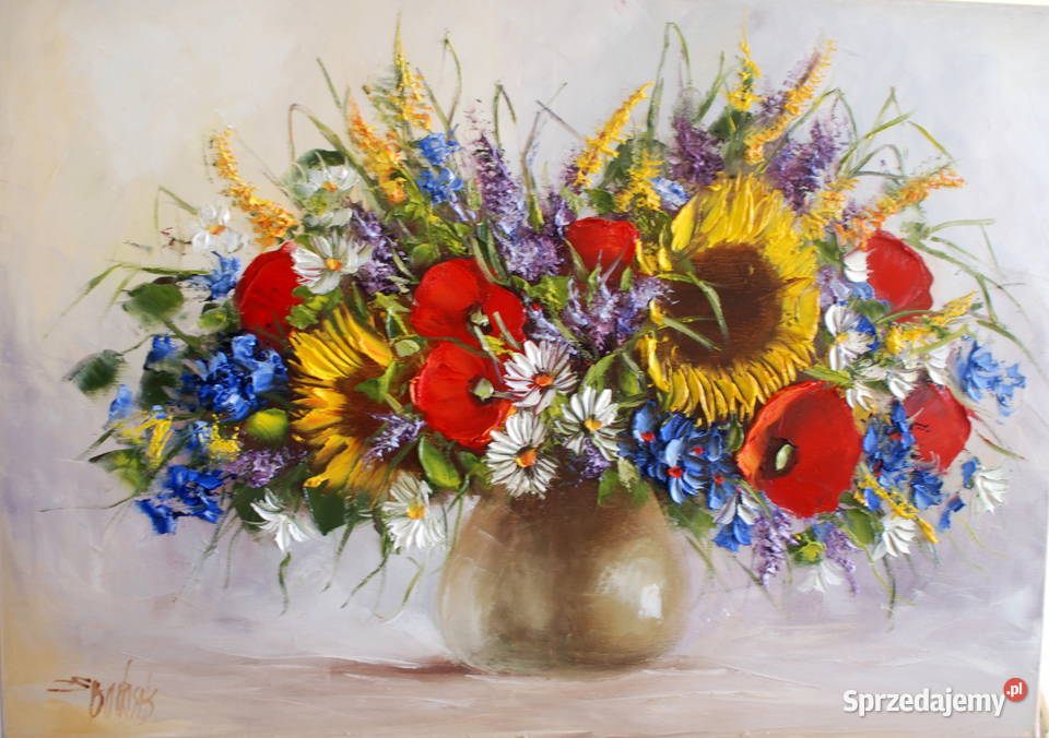 Kwiaty Polne 50x70 Ewa Bartosik Obraz olejny Skierniewice