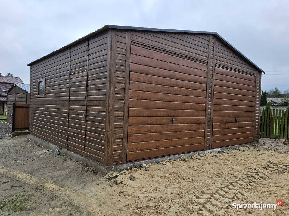 Garaż blaszany dwuspadowy na wymiar kolor Otwock