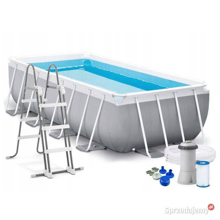Basen stelażowy ogrodowy duży premium 4x2m pompa Bielsk Podlaski