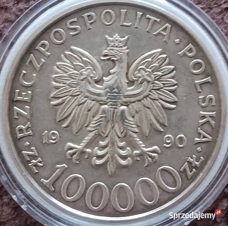 100 000 Solidarność 1990 r 2 Typ A mennicze wielkopolskie Konin