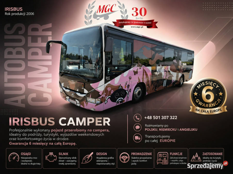 Irisbus 330S Kamper AUTOBUS KAMPER AUTOBUS NOWA immobilizer Łaziska Górne