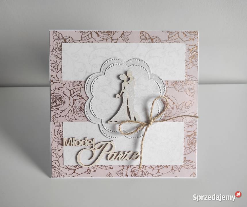 Kartka ręcznie robiona na Ślub handmade Rękodzieło Łódź