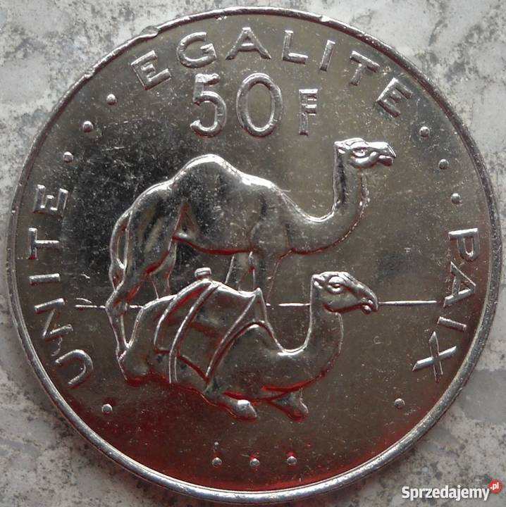 DZIBUTI50 FRANCS2010 r PARA WIELBŁĄDUW Numizmatyka mazowieckie Legionowo