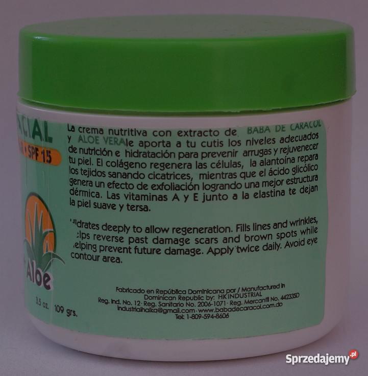Krem do twarzy śluzem ślimaka z Aloesem Baba de Chełmiec
