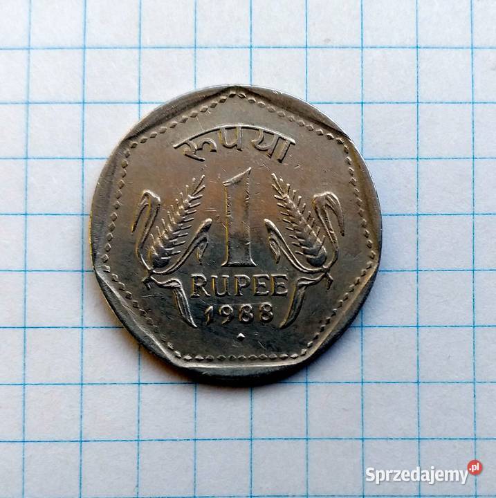1 RUPIA 1 RUPEE 1988 INDIE lubelskie Piszczac