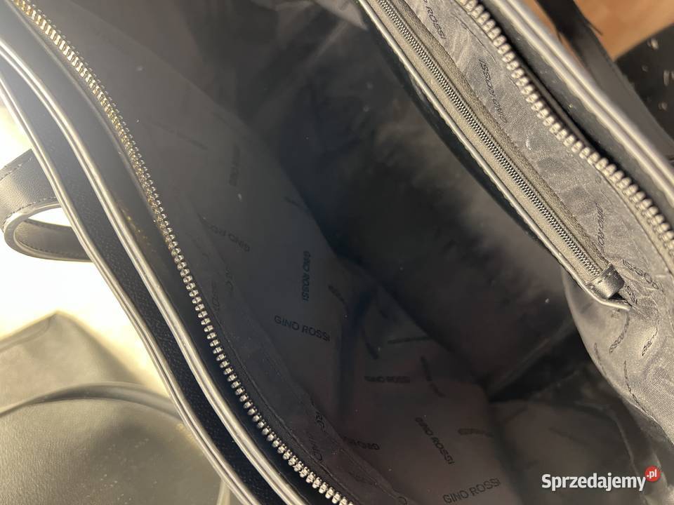 Torebka shopper shopperka duża na zakupy czarna Jasło