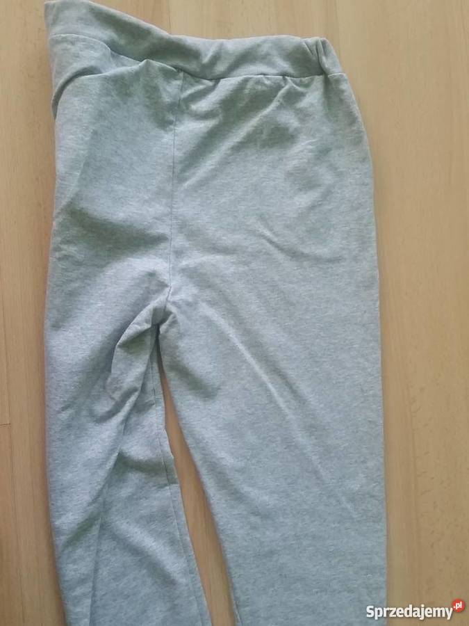 spodnie legginsy dres rurki szary/srebrny Kielce