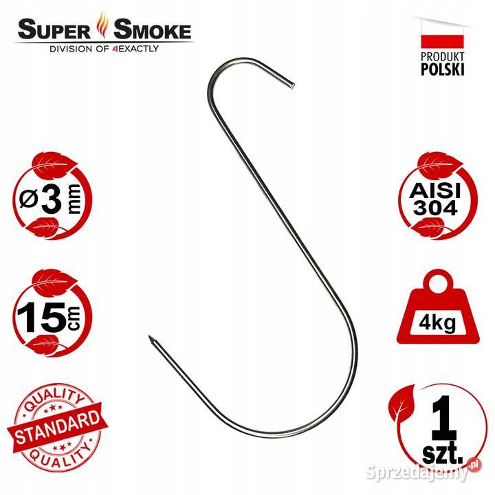 Hak Wędzarniczy S do mięs wędlin 3mm 15 Standard Białystok