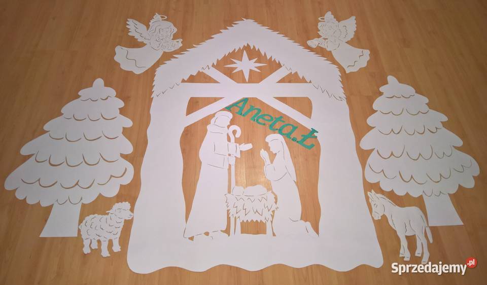 Dekoracje na jasełka z brystolu Pozostałe Dla Dziecka Ryki
