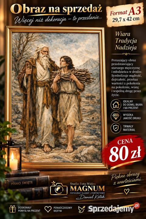 Obraz przedstawia scenę ofiarowania Izaaka Lublin
