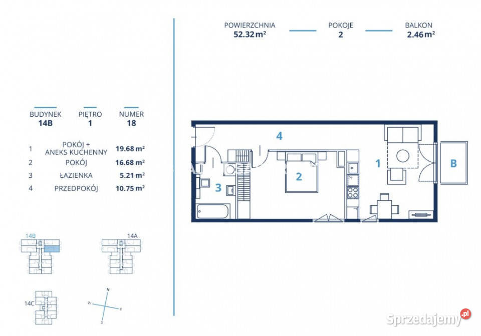 sprzedaży mieszkania Kraków 5232m2 2pokojowe własność sprzedam