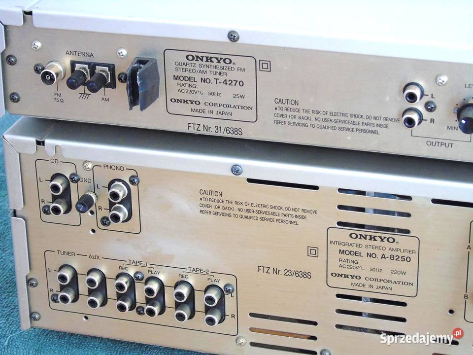 Wzmacniacz i Tuner Onkyo Integra sprawne Vintage Wzmacniacze i pokrewne Jasło