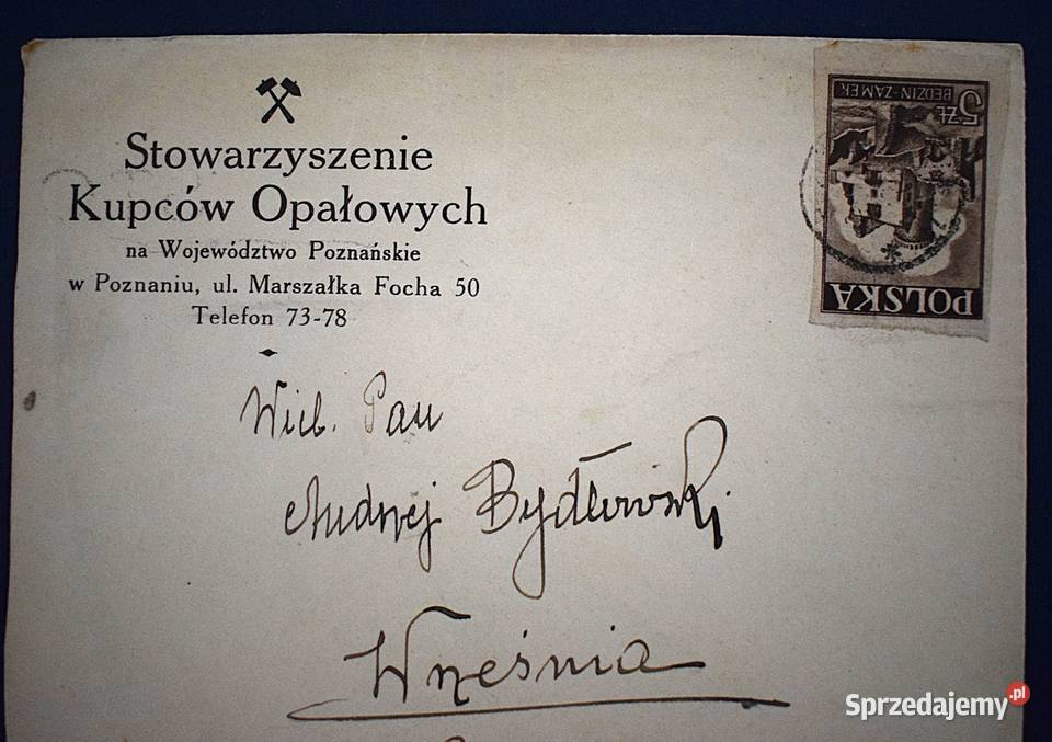 Stowarzyszenie Kupców Opałowych 1947 karta Chełmno