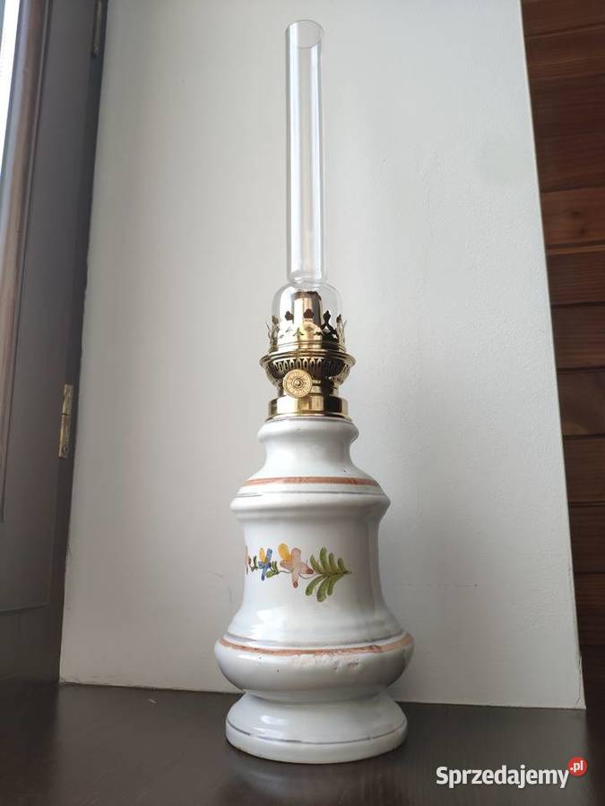 Stara francuska porcelanowa lampa naftowa 331 Kraków