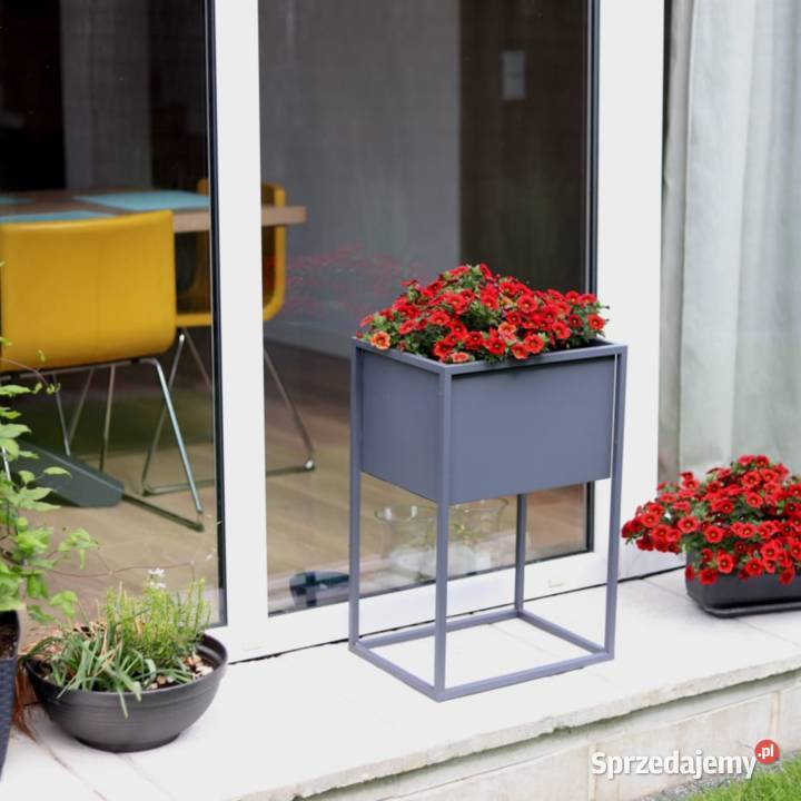 Kwietnik Metalowy Stojak Donica 60x40x30 Sobienie-Jeziory