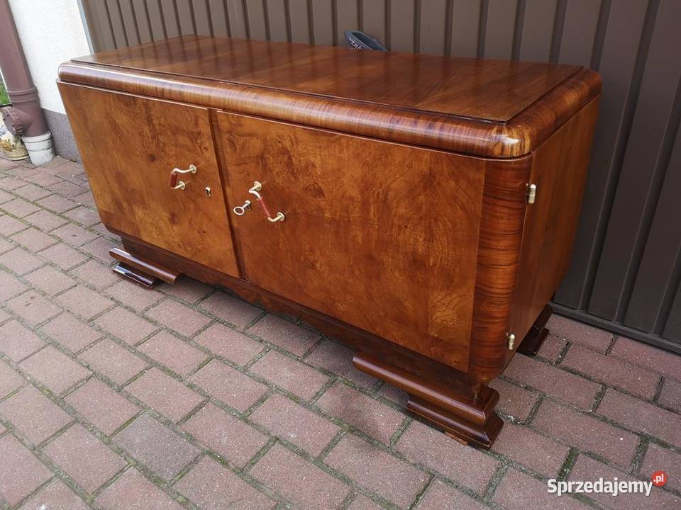 Komoda ARTDECO RTV Niska Orzech Stara Antyk Swarzędz