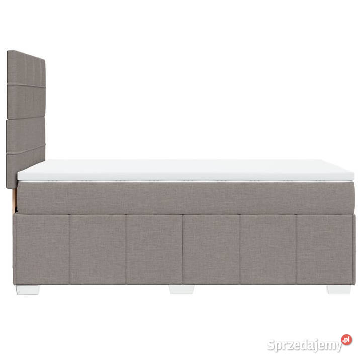 Łóżko kontynentalne z materacem taupe tkanina 140cm Warszawa sprzedam