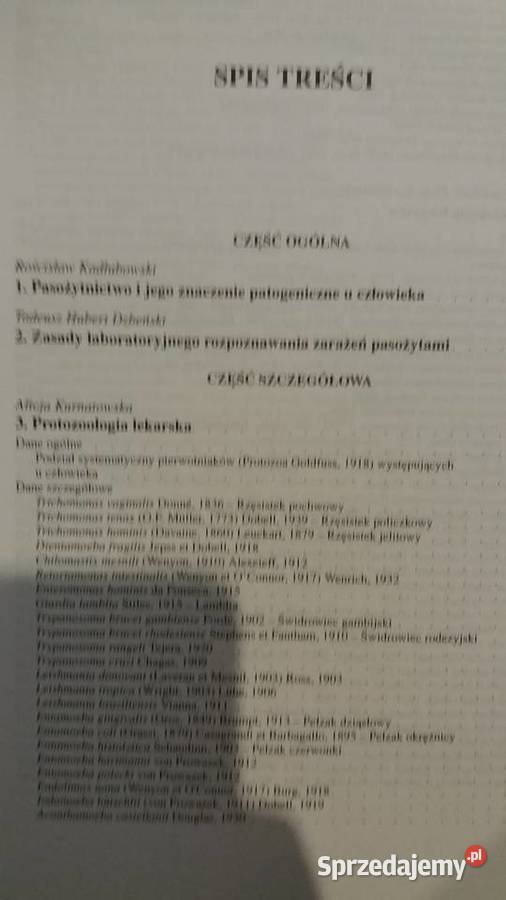 zarys parazytologii lekarskiej książki medyczne