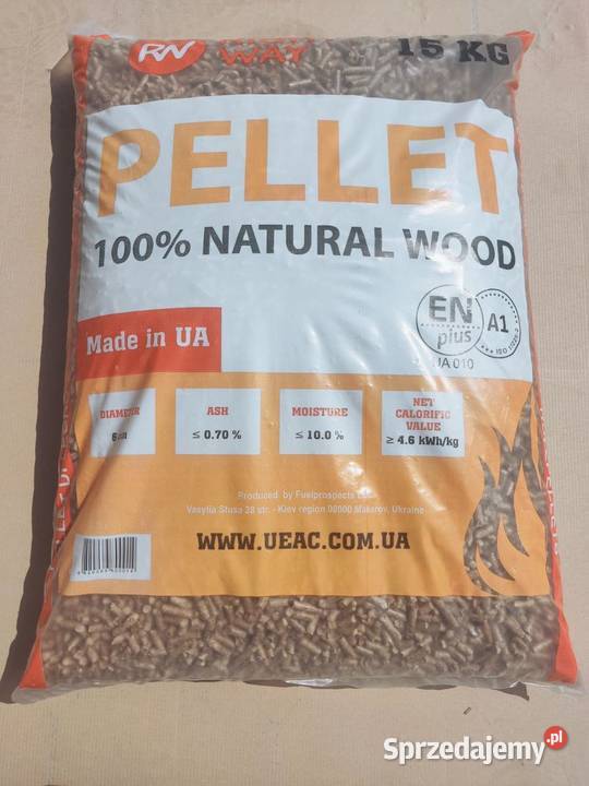 Pellet 100 sosnowy worki 15 klasa A1 certyfikat Rybnik