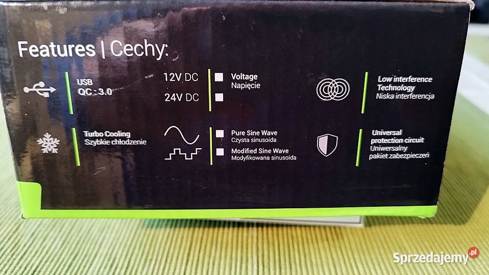 Przetwornica napięcia Green 12V na 230V 300W600W