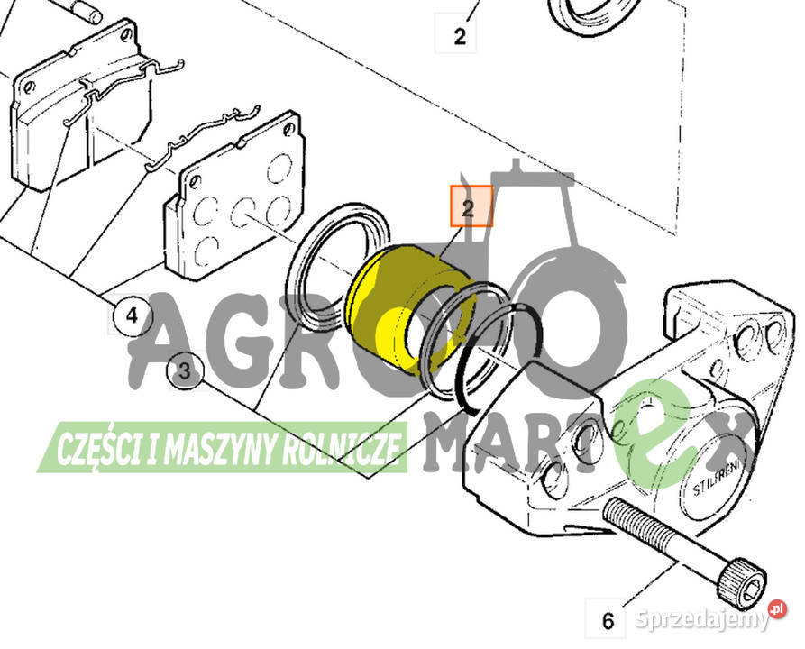 47701009 47701009 TŁOK HAMULCA fi75 KPL JCB Wichrów
