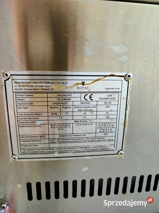 Profesjonalny grill ławowy gazowy Royal Catering Gastronomia dolnośląskie Wrocław