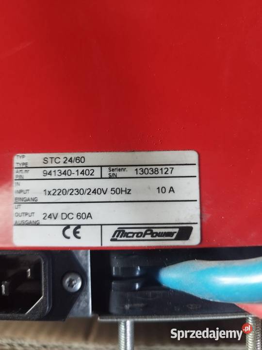 Prostownik zasilacz MicroPower STC 2460 24V 60A warmińsko-mazurskie Lidzbark Warmiński
