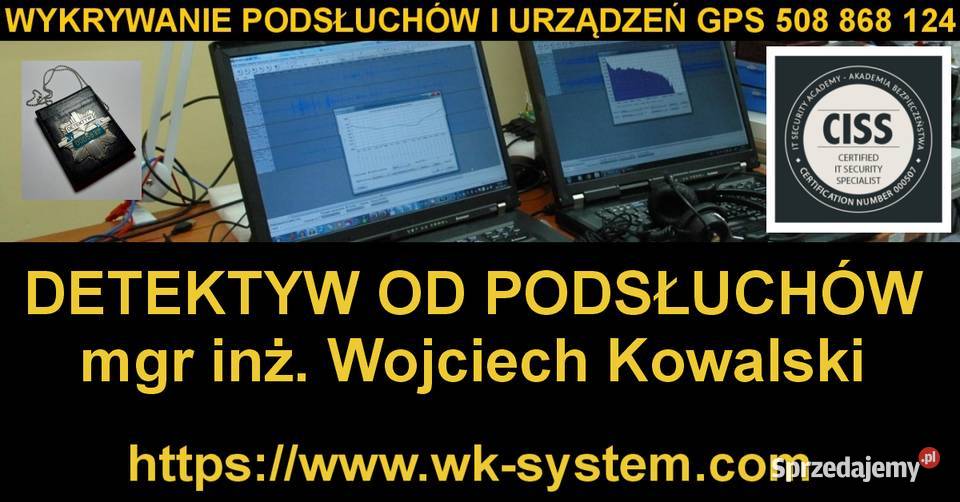 Detektyw mgr inż wykrywanie podsłuchów Toruń