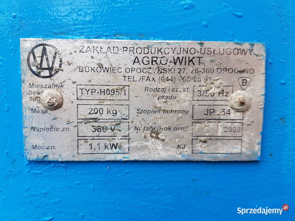 Betoniarka Agro Wikt 150L 380V