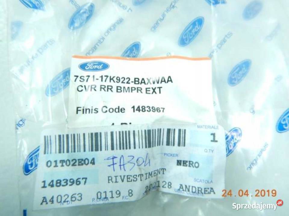 ZAŚLEPKA ZDERZAKA TYŁ FORD MONDEO 0714 1483967 sprzedam