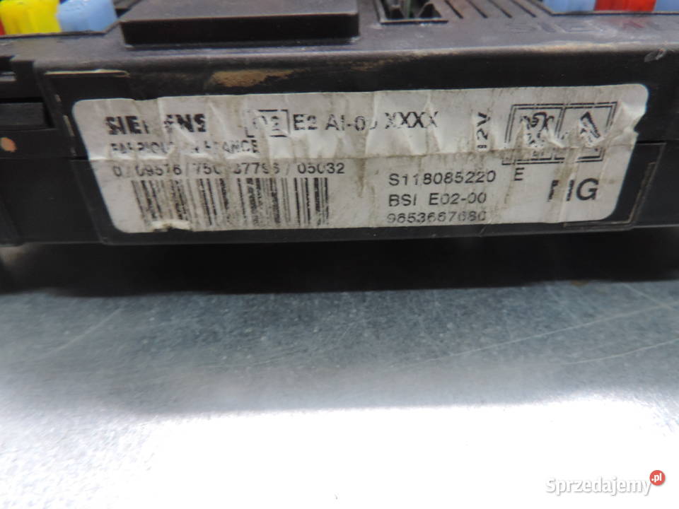SKRZYNKA MODUŁ BSI PEUGEOT 206 14 HDI
