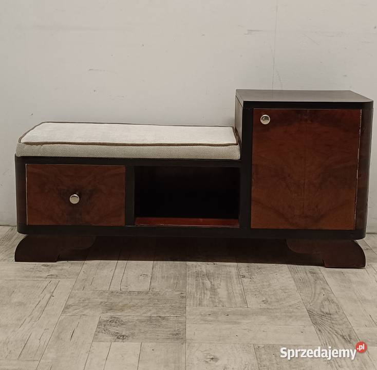stara szafka na buty drewniana siedzisko pufa do Radomsko
