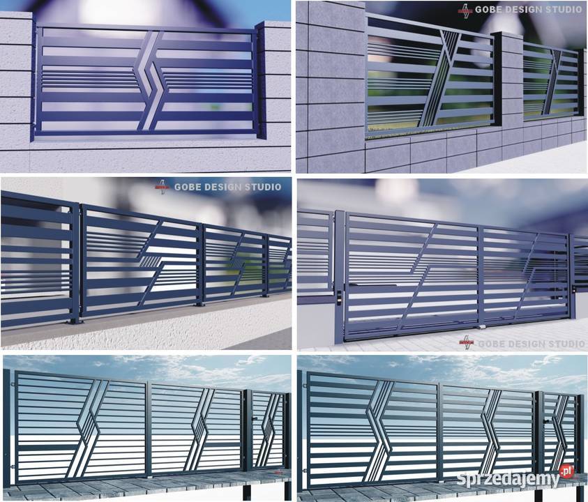 Brama dwuskrzydłowa uchylna rozwierna Gobe Nieborowice