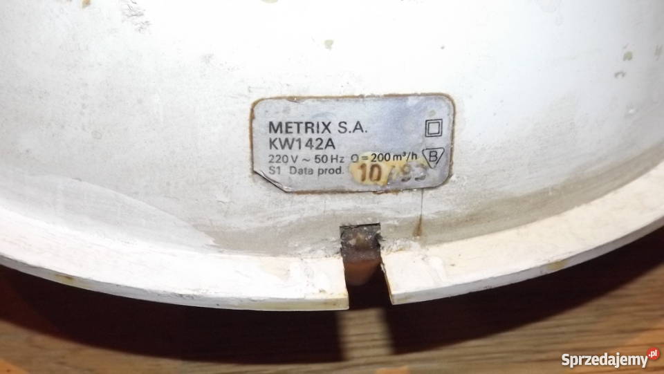 Wentylator kanałowy KW 142A METRIX 1983r Sprawny