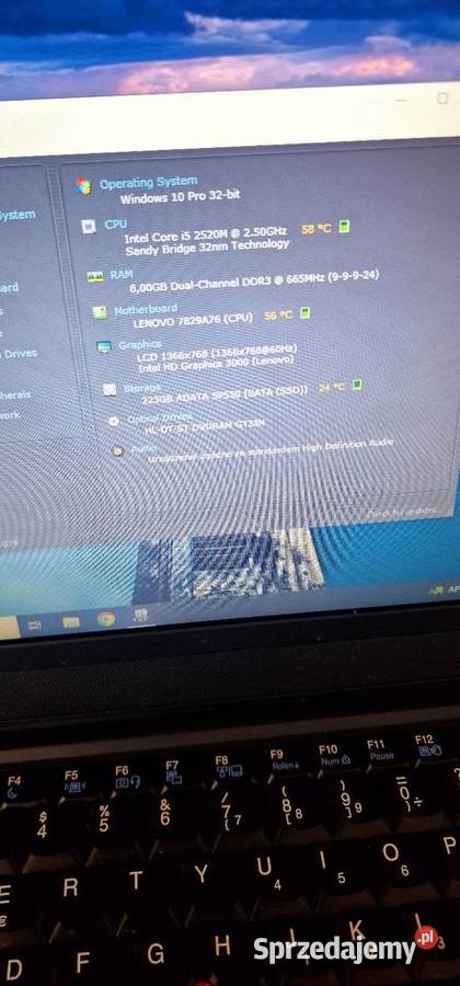 Laptop do gier Lenovo ThinkPad L420 Szybki Dysk Kamera  Elektronika
