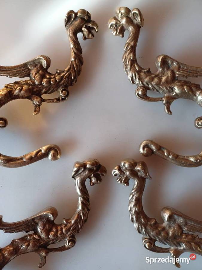 Stylowy masywny wieszak mosiężny wielkopolskie Poznań