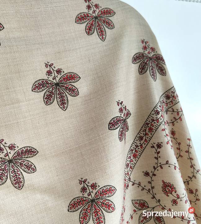 Duży szal orientalny indyjski haftowany haft Szczecin