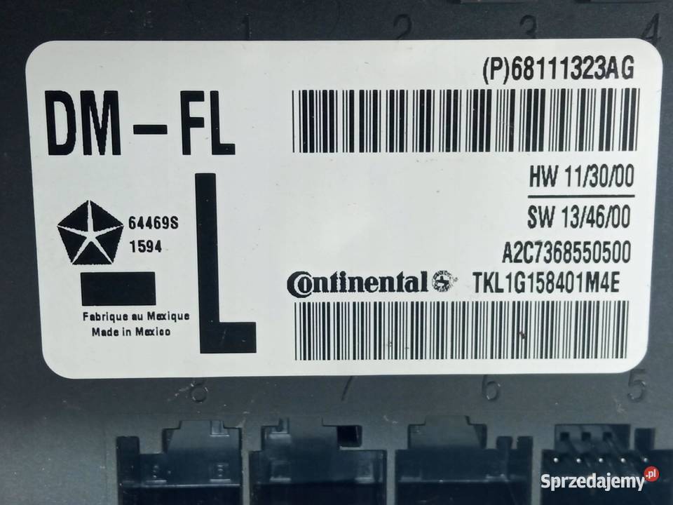 MODUŁ DRZWI LEWY PRZÓD 68111323AG Jeep Cherokee