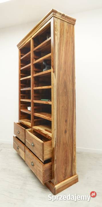 Stylowy regał z litego drewna palisander