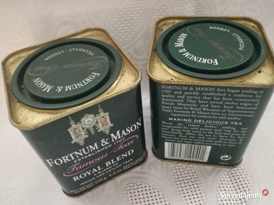 Puszka angielskiej herbacie Royal Blend i Earl Łódź
