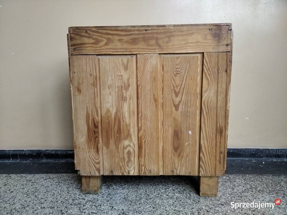 OKAZJA Szafka Nocna Stolik Nocny Drewniana PRL Z Zabrze