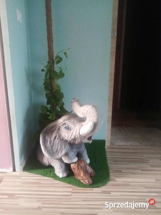 Własnoręcznie wykonana figurka slonia Figurki i rzeźby