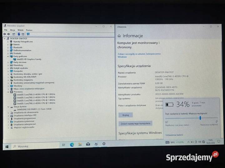 Laptop Dell Latitude 3340 133 Intel Core i3 8 GB Warszawa