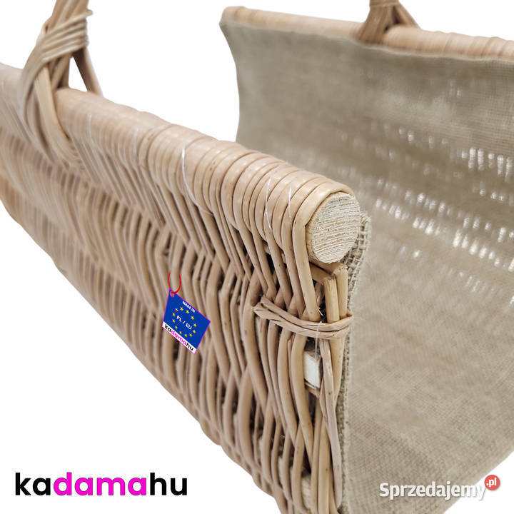 Kosz wiklinowy na drewno z jutą Rynna 50x43x32 brązowy sprzedam