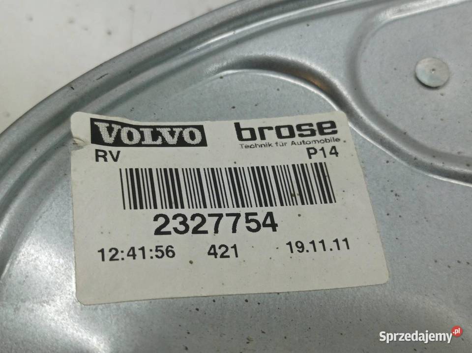 MECHANIZM SZYBY PRAWY PRZÓD Volvo C30 I 20062013 osobowe