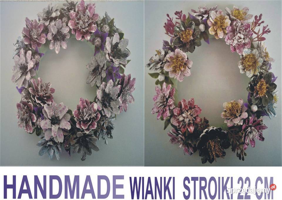 BOŻONARODZENIOWY WIANEK Z KWIATÓW SZYSZEK lubelskie Radzyń Podlaski